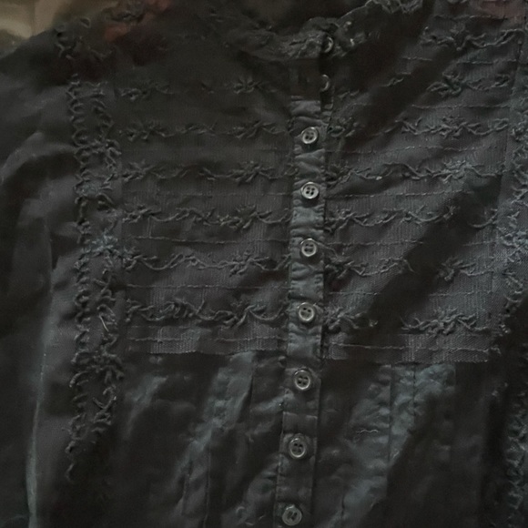 La Redoute Pullover Black Button Long Sleeve Top, Size 6, EUC. - Picture 2 of 5